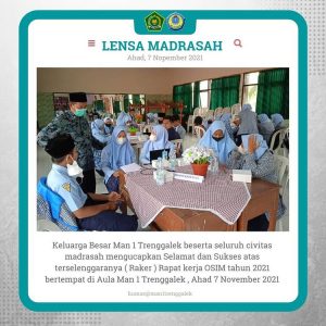 Rapat Kerja perdana OSIM Man 1 Trenggalek
