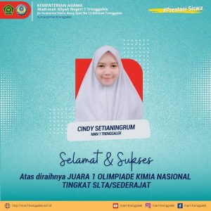 Giliran Kelas Olimpiade Kimia, Siswa Man 1 Trenggalek Rebut Juara Satu Olimpiade Kimia Nasional Tingkat SLTA/Sederajat