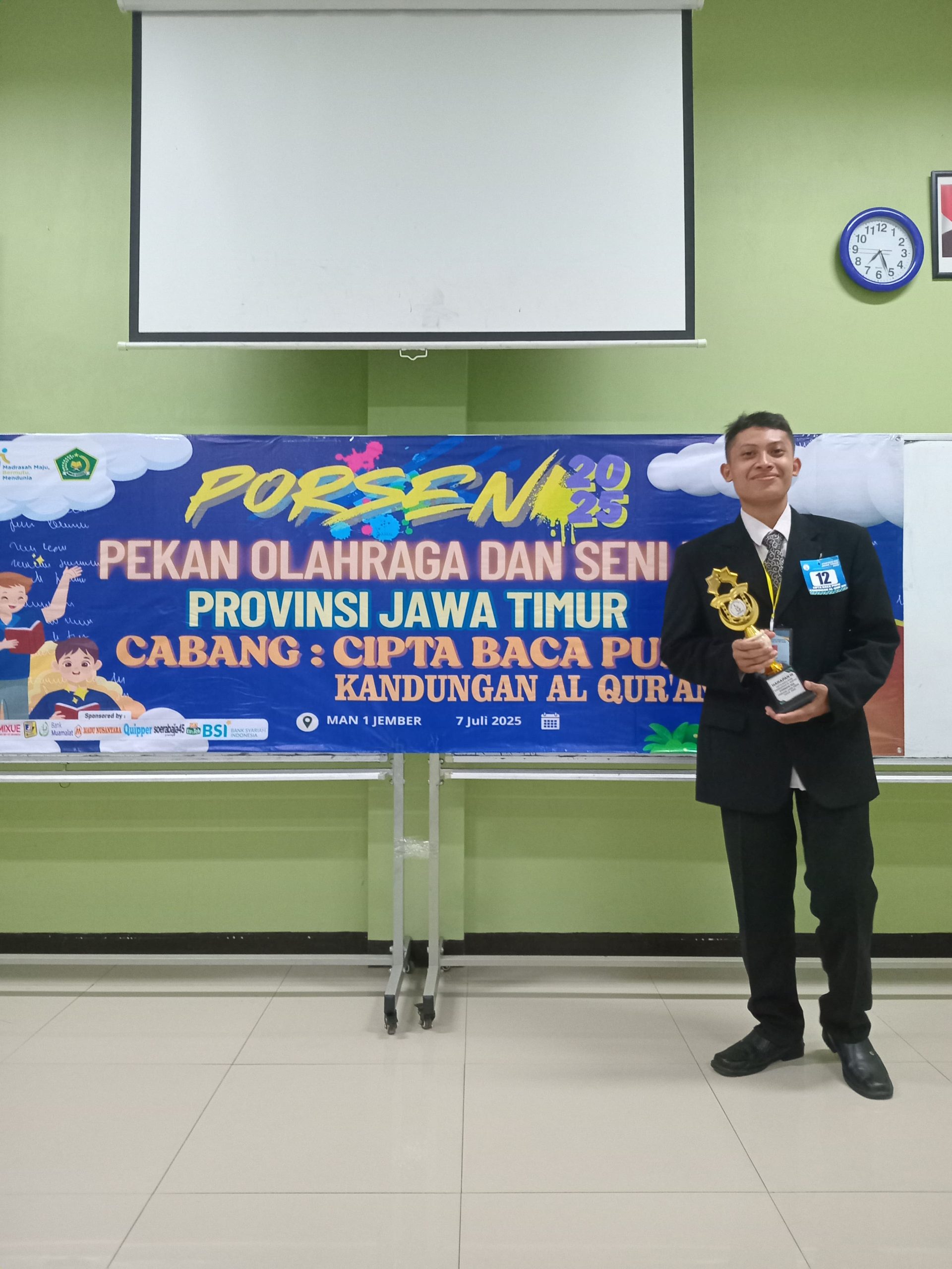 Siswa MAN 1 Trenggalek Raih Juara Harapan 3 Cipta Baca Puisi Al-Qur’an Tingkat Provinsi Jawa Timur 2025